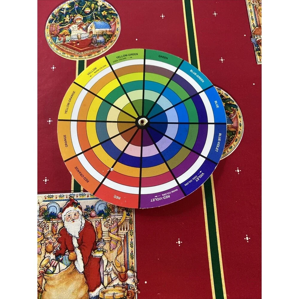 Vintage Christmas Gift Wrapping Paper Santa Toys Tree 30”x32” TWO SHEETS Holiday